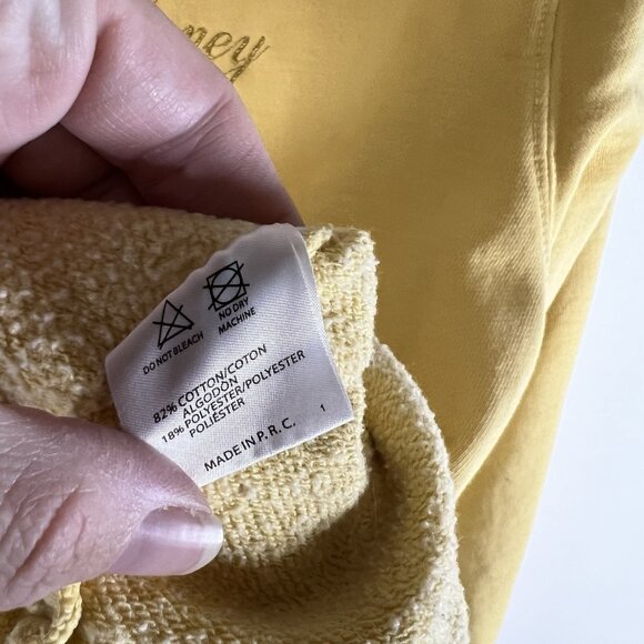 BRANDY MELVILLE‎ solid YELLOW honey Embroidered sweatshirt top One Size womens - Picture 8 of 11